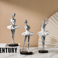 Nouveau Ballet Danseur Décoration Creative Résine Artisanat Table Modèle Chambre Porche Métal Ornements De Nombreuses Sortes De Ballerine Fille Artisanat