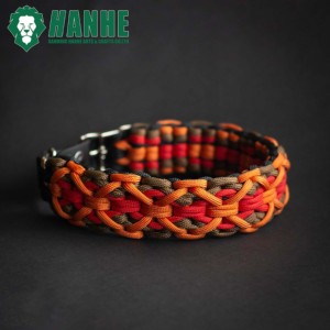 Personalizado de lujo México hecho a mano anudado Tweed doble X encanto tejido trenzado Paracord perro <span class=keywords><strong>Collar</strong></span> para perros pequeños y grandes - Product Image 2