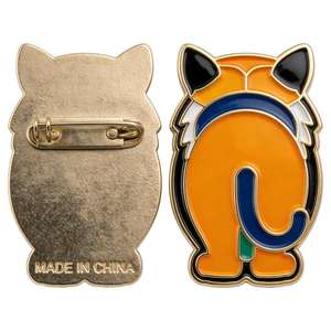 カスタムロゴ入り硬質・軟質エナメルメタルバッジ、OEMカスタム漫画風ラペルピン、クラブ向け - Product Image 2