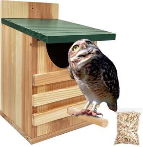 Handgemaakte Uil Huis Met Vogel Stand Ontwerp - Product Image 1