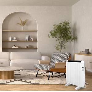 Emettitore Termico 1200W in Alluminio Bianco, Telecomando, Display LCD, Timer, Montaggio a Parete/Portatile, 58.5x72x5.5 cm, Ideale per - Product Image 1