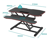 Table de bureau pliable ergonomique, poste de travail réglable, convertisseur de bureau debout, convertisseur de bureau d'ordinateur
