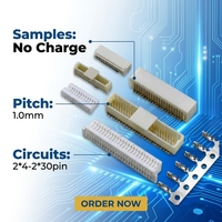Connecteur JST SH SHR à pas de 1,0 mm, alternative au remplacement du KR1000, 2 à 20 broches simple rangée, 4 à 30 broches double rangée, avec loquet de verrouillage