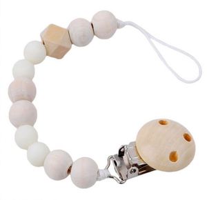 Cadena de Silicona Ecológica para Bebés con Clip de Madera para Chupete y Logotipo Personalizado - Product Image 2