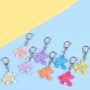 Creative Mini Cute Korea <b>Puzzle</b> Keychain Instagram Hot Selling for Schoolbag Pendants Couple and Best Friend Pendants in Stock - Product Image 2