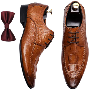 Chaussures Oxford Richelieu à boucle pour hommes, en cuir véritable, de haute qualité, pour affaires, mariage et marié, antidérapantes - Product Image 4