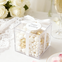 Acrylique de luxe EID SWEET BOXES Boîte de friandises de fête en plastique de qualité alimentaire pour gelée de chocolat