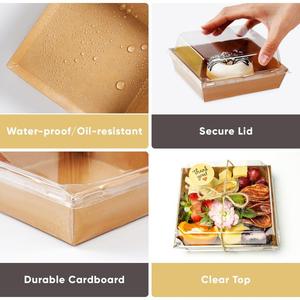 Boîte d'emballage alimentaire jetable en forme de livre, en matériaux recyclés de qualité alimentaire, avec couvercle transparent et autocollant personnalisable - Product Image 2