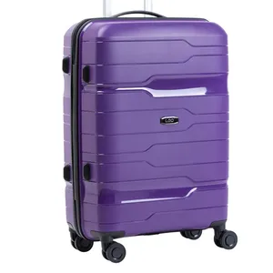 Ensemble de bagages souples de voyage en PP valise à roulettes étanche en aluminium avec logo personnalisé valise de 20 pouces caisse à roulettes koffer
