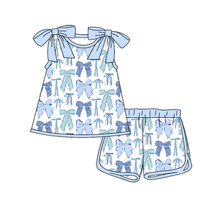 Abbigliamento Occidentale Personalizzato per Bambini, Completo per il 4 Luglio, Outfit per Ragazze Rosso Bianco Blu, Set con Bretelle e Pantaloncini, <span class=keywords><strong>Vestiti</strong></span> per Bambine - Product Image 3