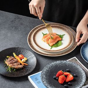 Japanese Style Western Food Steak <b>Plate</b> 8 10 Inch Ceramic Dessert Sushi Dish Porcelain Tableware Dinner <b>Plates</b> for Restaurant - Product Image 1