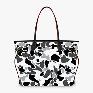 Borsa Shopping Personalizzata all'<span class=keywords><strong>Ingrosso</strong></span> in Pelle PU, Borsa Camouflage Oceanica, Borsa da Donna con Design Camouflage Nuvola Polinesiana Pohnpei, Borsa Tote con Cerniera - Product Image 2