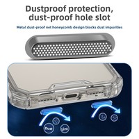 Coque de téléphone transparente 1,5 mm pour iPhone 17 Pro Max, protection antichoc avec coins renforcés en TPU et coque rigide en acrylique pour iPhone 16 Pro 15 14 Plus