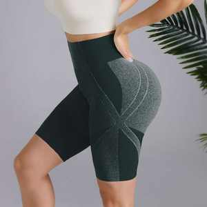 Yoga Shorts femmes Push up Leggings course Gym Fitness pantalon Abdomen humidité absorber sport vente chaude taille haute sans couture - Product Image 5