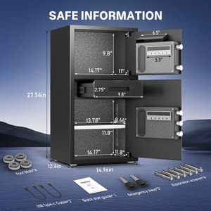 Caja Fuerte de Seguridad Contra Incendios para Uso Comercial, Caja Fuerte para el Hogar con Cerradura Digital Electrónica, Acero Laminado en Frío, para Banco, Hotel, Oficina - Product Image 4