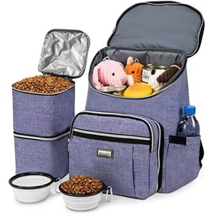 Sac de voyage pour chien gratuit, sac à dos organisateur approuvé par les compagnies aériennes avec poches multifonctions, ensemble d'accessoires 25L - Product Image 1