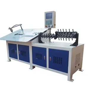 2-8mm CNC Automatic Iron 2D Stainless Steel Flat Bar Metal Round Wire Rod Flattening Welding Bending Punching Machine