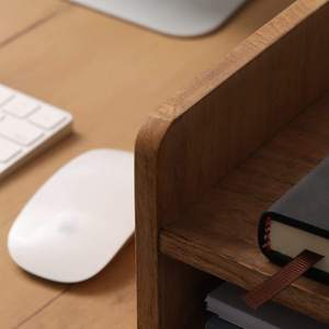 Wooden Three-Layer Standing Desk Organizer <b>Shelf</b> for School and Table Use Save Space Easy Installation Document Storage - Product Image 3