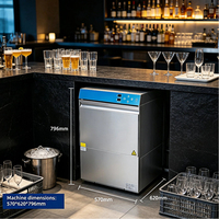 Automatische Untertisch-Geschirrspülmaschine mit Hochtemperatur-Spülung und Sterilisation, Langlebig & Geräuscharm unter 50dB für Bar-Umgebungen