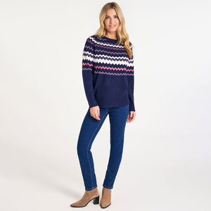 Abito <span class=keywords><strong>donna</strong></span> <span class=keywords><strong>donna</strong></span> <span class=keywords><strong>donna</strong></span> lungo brutto maglione stampato con motivo ricamato <span class=keywords><strong>maglieria</strong></span> lavata da <span class=keywords><strong>donna</strong></span> - Product Image 2