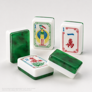 Jeu de Mahjong Américain de Luxe Professionnel Style Émeraude avec Chiffres Bouddha Joker – Jeu de Société Classique pour Joueurs de Tournoi (Poker) - Product Image 3