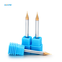 DOHRE Fraise miniature à deux dents en carbure monobloc haute dureté 0,5 mm pour la découpe de métaux