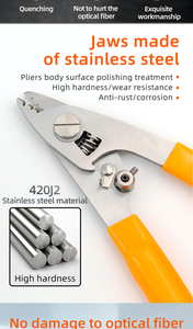 CFS-3, 3 отверстия, 3 порта, оптический Волоконно-оптический инструмент для зачистки кабеля, резак для зачистки волокна из нержавеющей стали - Product Image 5
