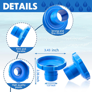 Kit d'adaptateurs de tuyau d'aspirateur de <span class=keywords><strong>piscine</strong></span> ABS, Compatible avec <span class=keywords><strong>Intex</strong></span> 11238, léger, pliable, équipé de 2 clips, connexion facile, <span class=keywords><strong>piscine</strong></span> - Product Image 1