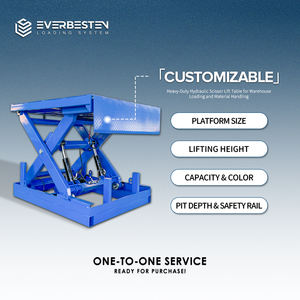 Meja Angkat Gunting Hidrolik Industri dengan Tinggi Angkat 2M Ukuran Meja Dapat Disesuaikan untuk Penggunaan Bengkel dan Gudang - Product Image 4
