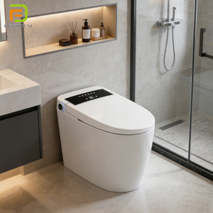 <span class=keywords><strong>WC</strong></span> intelligent électrique à poser au sol <span class=keywords><strong>pour</strong></span> salle de bain avec bidet automatique intégré - Product Image 1