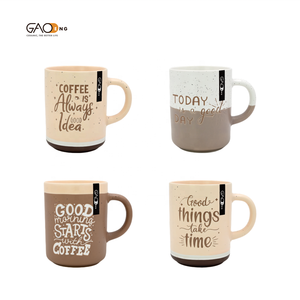 Tasse à café en céramique émaillée de couleur bicolore de 15oz avec conception résistante à la cire Tasse de couleur mate personnalisée avec impression en soie - Product Image 2