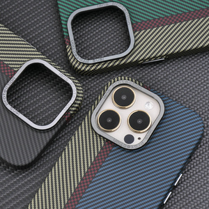 Funda trasera de teléfono móvil antiarañazos a prueba de golpes con patrón de <span class=keywords><strong>fibra</strong></span> de carbono para iPhone 14 Pro 12 13 14 15 16 Pro Max - Product Image 3