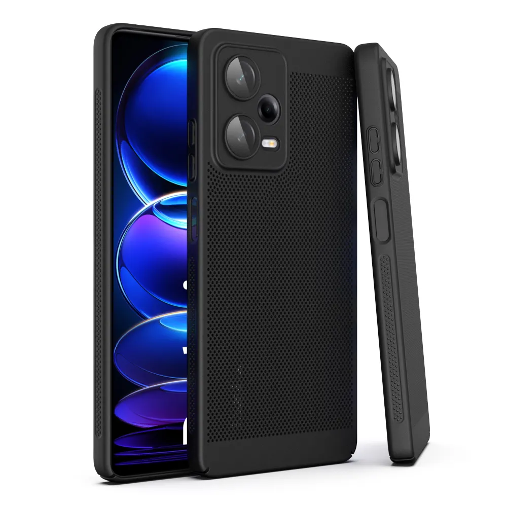 Fit Zomer Mesh Heatsink Hot Dissipatie Netto Mobiele Telefoon Case Volledige Dekking Pc Fabricage Ultra Dunne Slanke Voor Redmi Note 12 Pro