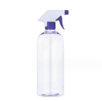 PET réutilisable pour flacon pulvérisateur à gâchette ronde transparente avec pompe pulvérisateur 250ML 350ml 500ml 1000ml Capacités pour savon liquide toilette
