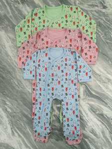 Combinaison imprimée pour bébé, barboteuse à manches longues avec boutons sur le devant, tenue de ramper pour nourrisson, vêtement chaud d'hiver unisexe pour bébé - Product Image 2
