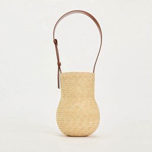 Nouveau sac en paille en forme de gourde 2024, mini sac tendance pour femme en paille de blé, sac de plage pour les vacances - Product Image 1