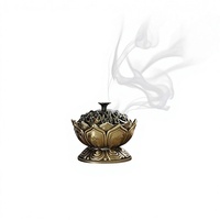 Brûleur d'encens indien en aluminium ATS Metals, design personnalisable, impressionnez vos invités, parfum d'encens longue durée