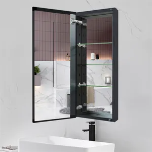 욕실 화장대 캐비닛 거울 캐비닛 세트와 욕실 화장대 360 도 회전 거울 소결 돌 현대 15 인치