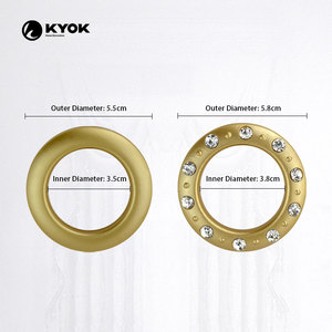 KYOK Vente en gros Anneaux à œillets autobloquants pour rideaux Accessoire pour <span class=keywords><strong>tringle</strong></span> à rideaux en métal fabriqué en Chine pour rails de poteaux et accessoires - Product Image 6
