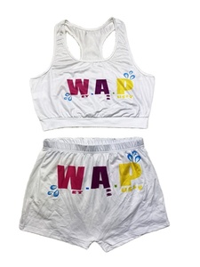 Conjunto de Shorts Deportivos de Dos Piezas para <span class=keywords><strong>Mujer</strong></span>, Verano 2025, Corte Ajustado, Estampado, para Gimnasio, Yoga, con Decoración de Patrones - Product Image 2