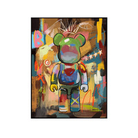 Impression sur toile haute brillance, peinture luxueuse brillante, graffiti moderne populaire, art pop, peinture au pistolet sur toile cristalline, écologique, encadrée