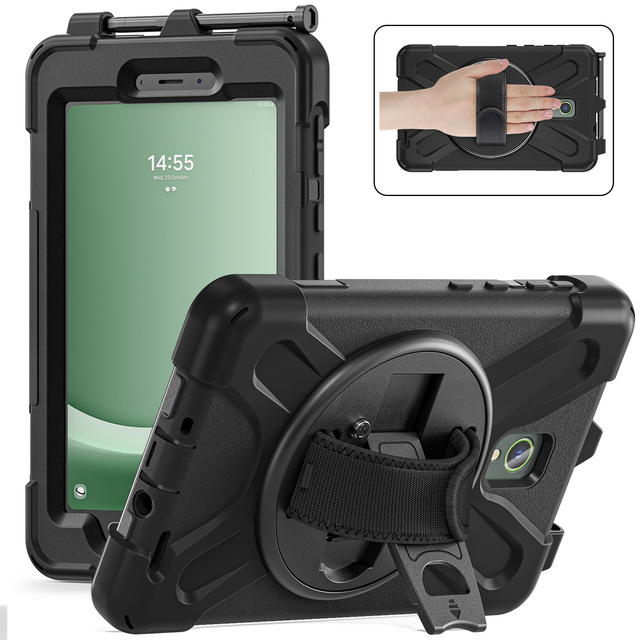 AilesTecca T220/T225 Stand Hand Shoulder Strap Case Rugged Hybrid Armor Tablet Case for Samsung Tab Active 3 T570 Active 5 X300