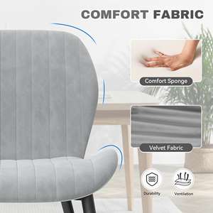 Silla de comedor elegante y con estilo con textura y estable sin tambalearse, duradera y resistente, rendimiento de alto costo para comedor en casa - Product Image 1