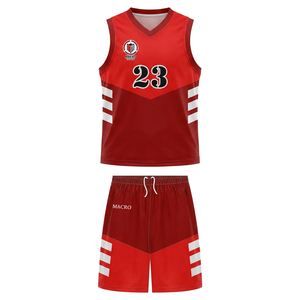 Tenues de basketball personnalisées sur mesure, sublimées, 100 % polyester, réversibles, unisexes, tailles adultes, service OEM, ensembles - Product Image 1