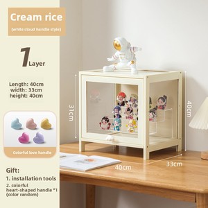 ตู้โชว์อะคริลิคใสกันฝุ่นแบบครีมทำมือ กล่องเก็บของพลาสติกสำหรับเลโก้ จัดระเบียบของใช้ในบ้าน - Product Image 6