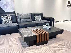Tavolino da Caffè Rettangolare Innovativo in Stile Antico, Lusso Leggero, Moderno e Minimalista, con <span class=keywords><strong>Spazio</strong></span> di Archiviazione per Soggiorno e <span class=keywords><strong>Casa</strong></span> - Product Image 4