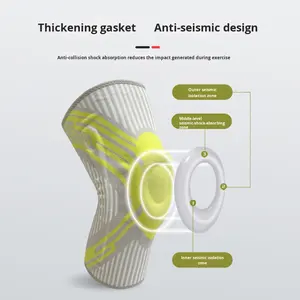 Ménisque Compression Brace Patella Brace pour Sports Fitness Printemps Soutenu Genou Manchon Flexible pour Basketball pour Homme Femme - Product Image 5