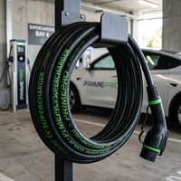 Cable de Carga para Vehículos Eléctricos Refrigerado por Líquido PrimePro |   Conector de CC para Supercargador de 800A |   Solución de Carga de Alta Potencia IEC 62893 EN 50620 |   IP67