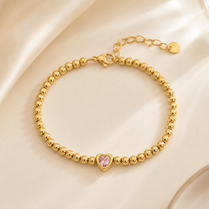 Pulsera de tenis de acero inoxidable chapada en oro de 18 quilates para mujer, con diseño de corazón de circonita, con cierre, estilo moderno y romántico, para fiesta, semimontura - Product Image 4