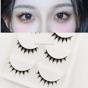 Pestañas Postizas <span class=keywords><strong>de</strong></span> Pelo Sintético 2026 New Little Devil Cos, Tallos Rígidos, Gruesas para la Parte Superior del Ojo, 5 Pares, Naturales, Estilo Lolita, Caja Leim - Product Image 3